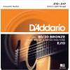 D'Addario EJ10 - струны для акустической гитары, фосфор/бронза, Extra Light 10-47