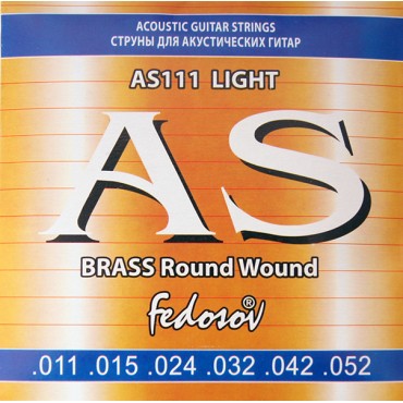 Fedosov AS111 Brass Round Wound Комплект струн для акустической гитары, латунь, 11-52