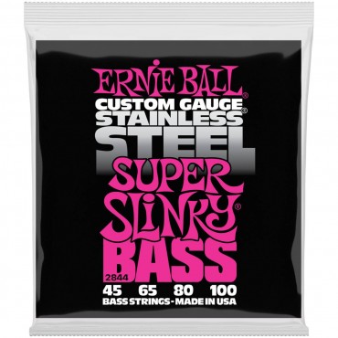 Ernie Ball 2844 струны для бас-гитары Stainless Steel Bass  Slinky (-45-65-85-105)							
