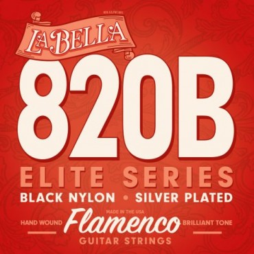 La Bella 820B Flamenco Black Cтруны для классической гитары фламенко. Верхние струны - черный нейлон