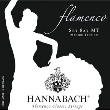 Hannabach 827MT Black FLAMENCO Струны для классической гитары среднего натяжения. 