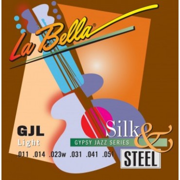 La Bella GJL-BE Gypsy Jazz Silk & Steel Комплект струн для акустической гитары, Light, 11-51, шарик
