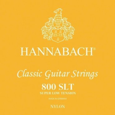Hannabach 800SLT Yellow SILVER PLATED Струны для классической гитары супер слабого натяжения. 