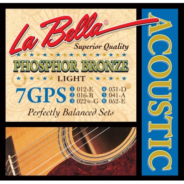 La Bella 7GPS Комплект струн для акустической гитары 12-52