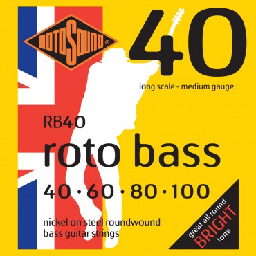 ROTOSOUND RB40 NICKEL 40 60 80 100  Струны для басс-гитары гитары  40-100