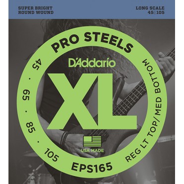 D'Addario EPS165 - струны для БАС-гитары, ProSteels/Long, 45-105