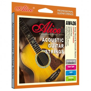 Alice AW436-SL Комплект струн для акустической гитары, фосфорная бронза, 11-52 /лютнер/3/