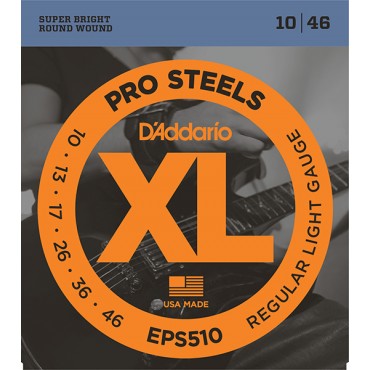 D'Addario EPS510 XL PRO STEEL Струны для электрогитары Regular Light 10-46