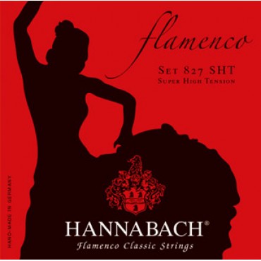 Hannabach 827SHT Red FLAMENCO Струны для классической гитары супер сильного натяжения. 