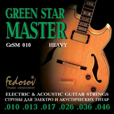 FEDOSOV GrSM010 Green Star Master Heavy (10-46) Комплект струн для электрогитары, нерж. сплав