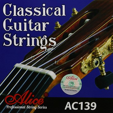 Alice AC139-H Комплект струн для классической гитары, сильное натяжение, посеребренные,