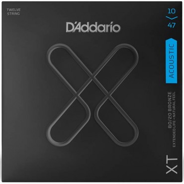 D'Addario XTABR1047-12 XT Комплект струн для акустической гитары 10-47