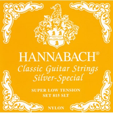 Hannabach 815SLT Yellow SILVER SPECIAL Струны для классической гитары супер слабого натяжения.