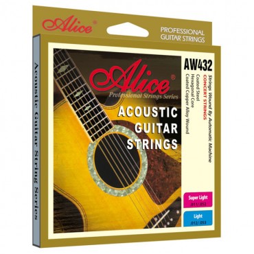 Alice AW432-SL Комплект струн для акустической гитары, медь, 11-52 /лютнер/3/