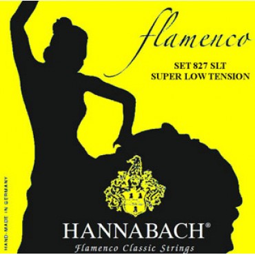 Hannabach 827SLT Yellow FLAMENCO Струны для классической гитары супер слабого натяжения. 