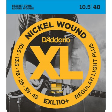 D'ADDARIO EXL110+ Nickel Wound Комплект струн для элекрогитары, 10,5-48