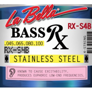 Комплект струн для бас-гитары La Bella RX-S4B RX нержавеющая сталь, 45-100