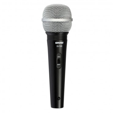 Shure SV100-A микрофон динамический вокально-речевой с выкл. и кабелем (XLR-6.3ммJACK), черный