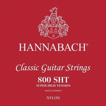 Hannabach 800SHT Red SILVER PLATED Струны для классической гитары супер сильного натяжения. 
