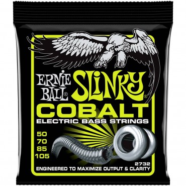 Ernie Ball 2732 струны для бас-гитары Cobalt  Bass Regular Slinky (50-105)							
