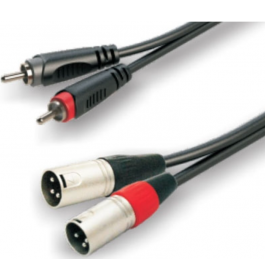 Аудио-кабель ROXTONE RACC190/3, 2 x RCA + 2 x XLR male 3P, 3 м