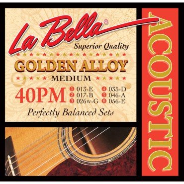 La Bella 40PM Medium Струны для акустической гитары