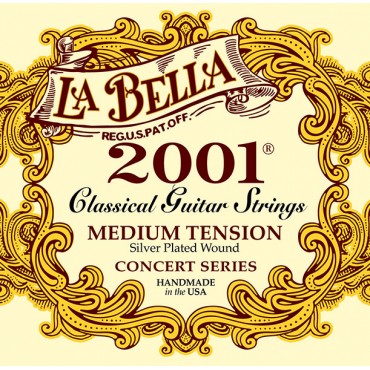 La Bella 2001M Medium Комплект струн для классической гитары, среднее нат, посеребр